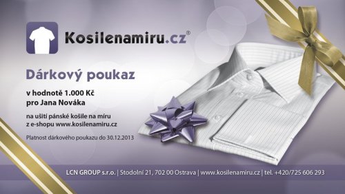 Dárkový poukaz na košili na míru